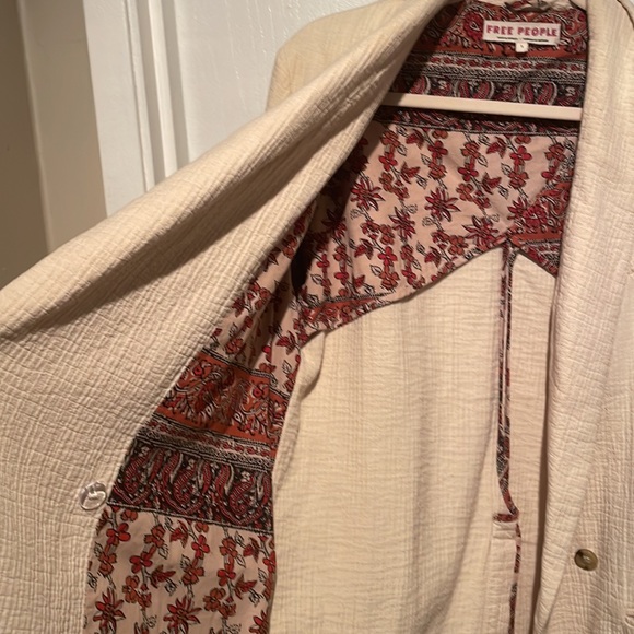 Free People Cotton Blazer Small - Picture 3 of 6